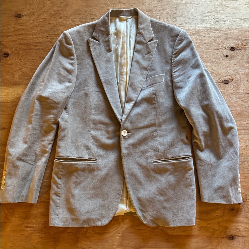 Billy Reid Men's Taupe Velvet Blazer